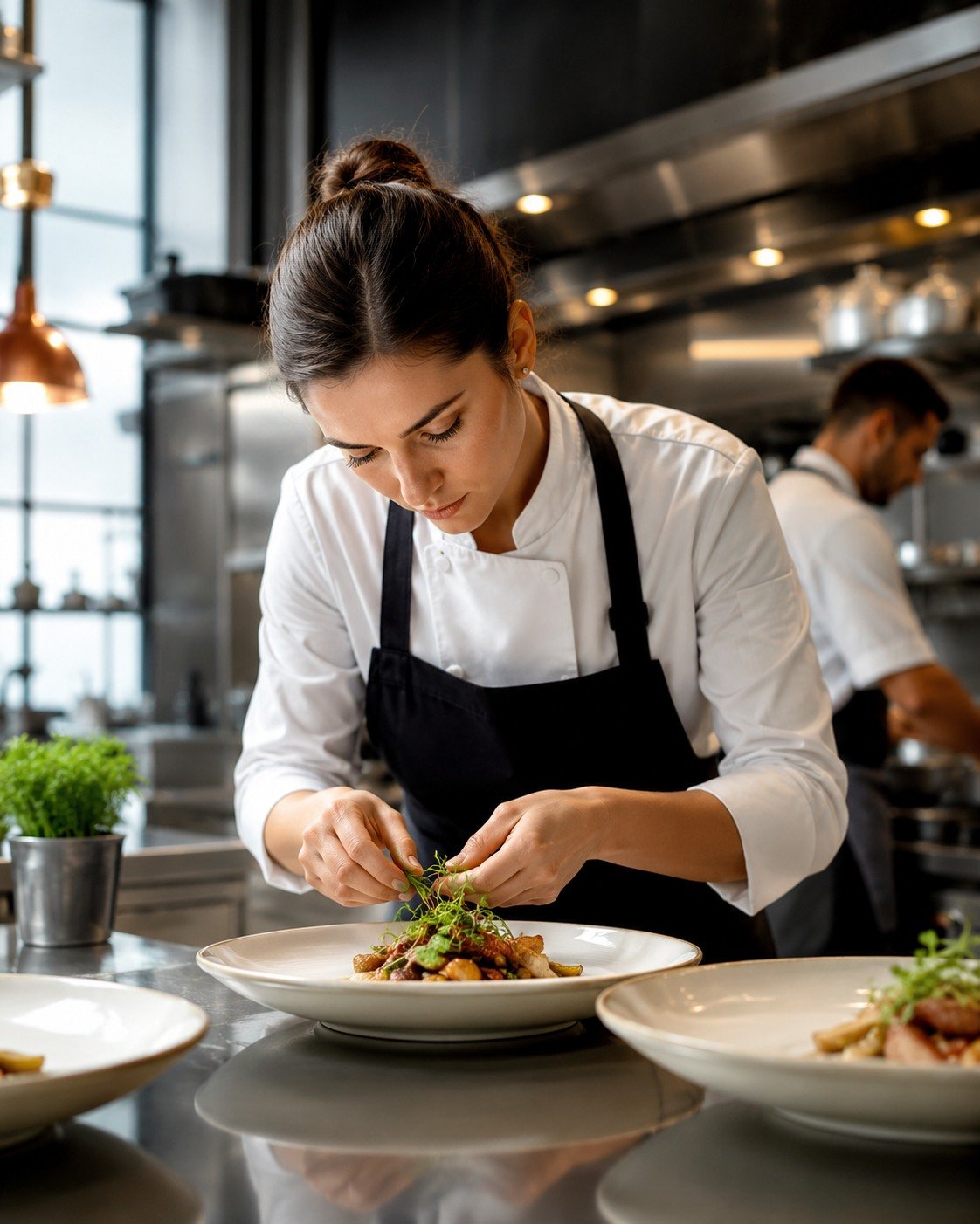 Chef working in a professional kitchen